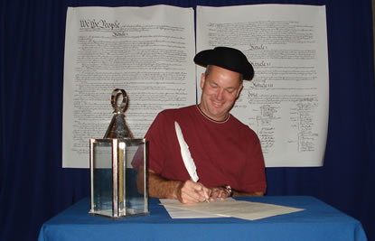 Portrait opportunity signing the U.S. Constitution