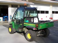A two person utility vehicle with