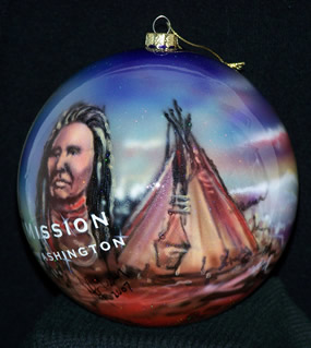 Ornament with Cayuse and Tipi in view
