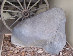 dark basalt rock located on the VC patio