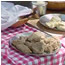  bisquits on checkered table cloth