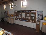 The canister displays in this image were installed in the 1970s. This picture, taken in 2010, shows what the visitor center looked like before the new displays were installed.