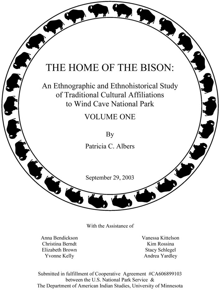 COVER PAGE - The Home of the Bison