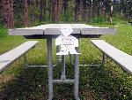 Flat Stanley helping in the park campground