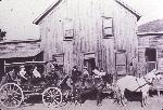 Stagecoach in front of Hot Springs Hotel
