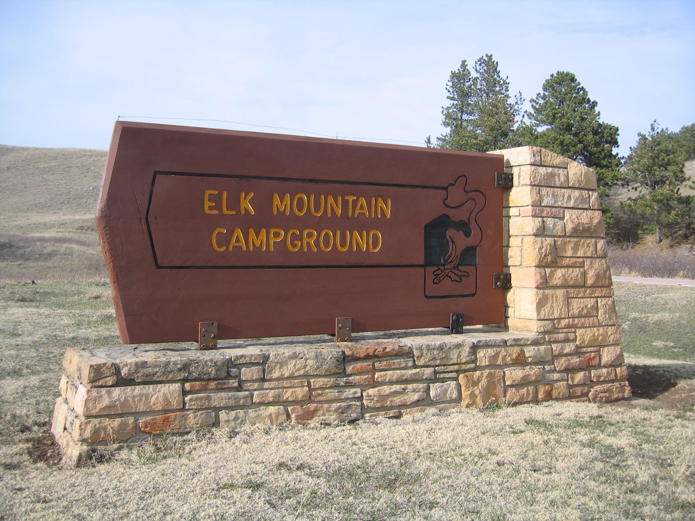 Elk Mountain Campground sign