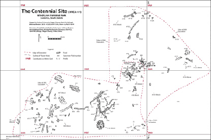 Centennial Paleontology Site Map