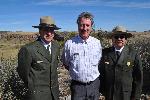 Dedication Day - Midwest Regional Director Michael Reynolds, Dan Betts, Wind Cave NP Superintendent Vidal Davila