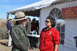 Wind Cave NP Superintendent Vidal Davila and Devils Tower National Monument Superintendend Dorthy Firecloud at the Casey Land Dedication