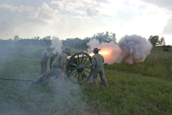 Pulaski Battery in action