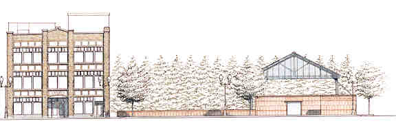 park visitor center and Wesleyan Chapel drawing