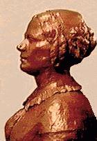 Image of the statue of Elizabeth Cady Stanton in profile. The statue is in the park visitor center lobby. Image of the statue of Elizabeth Cady Stanton in profile. The statue is in the park visitor center lobby.