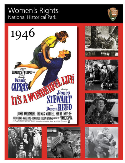 1946 America Flyer cover with "It's a Wonderful Life" photos and movie poster