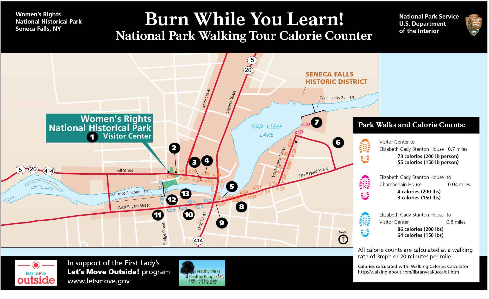Healthy Parks Healthy People Walking Tour Map