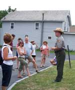 John Stoudt during a walking tour program.