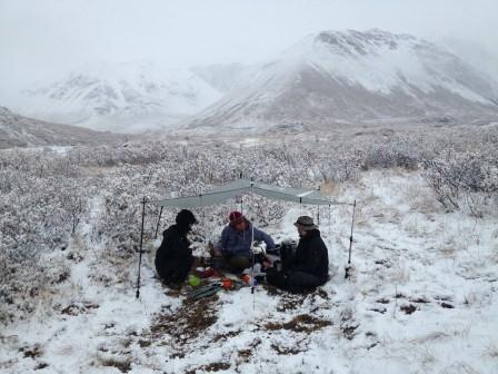 Cooking in the snow