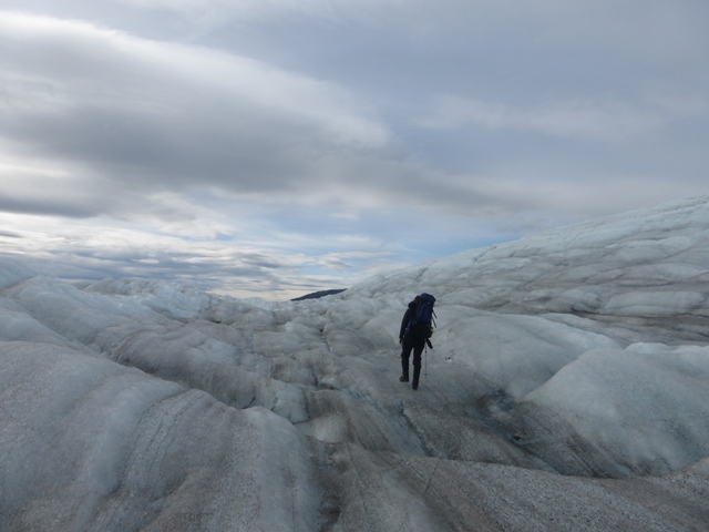 Hiking on glacier