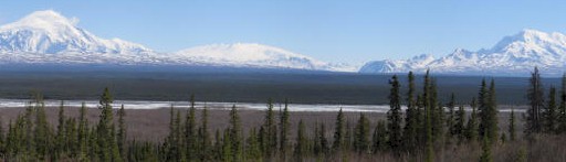 View of the Wrangell Mountains