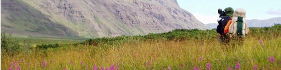Hiker in Skolai Pass