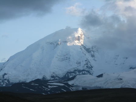 Last light on Mt Jarvis