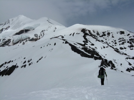 Volunteer climbing on the Southwest Ridge
