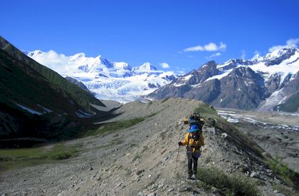 Hiking in the backcountry