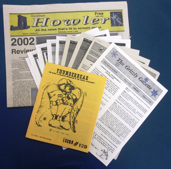 Newspapers and newsletters collected by the Yellowstone Research Library, 2013.