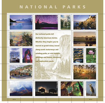 National Park Service Stamp Pane
