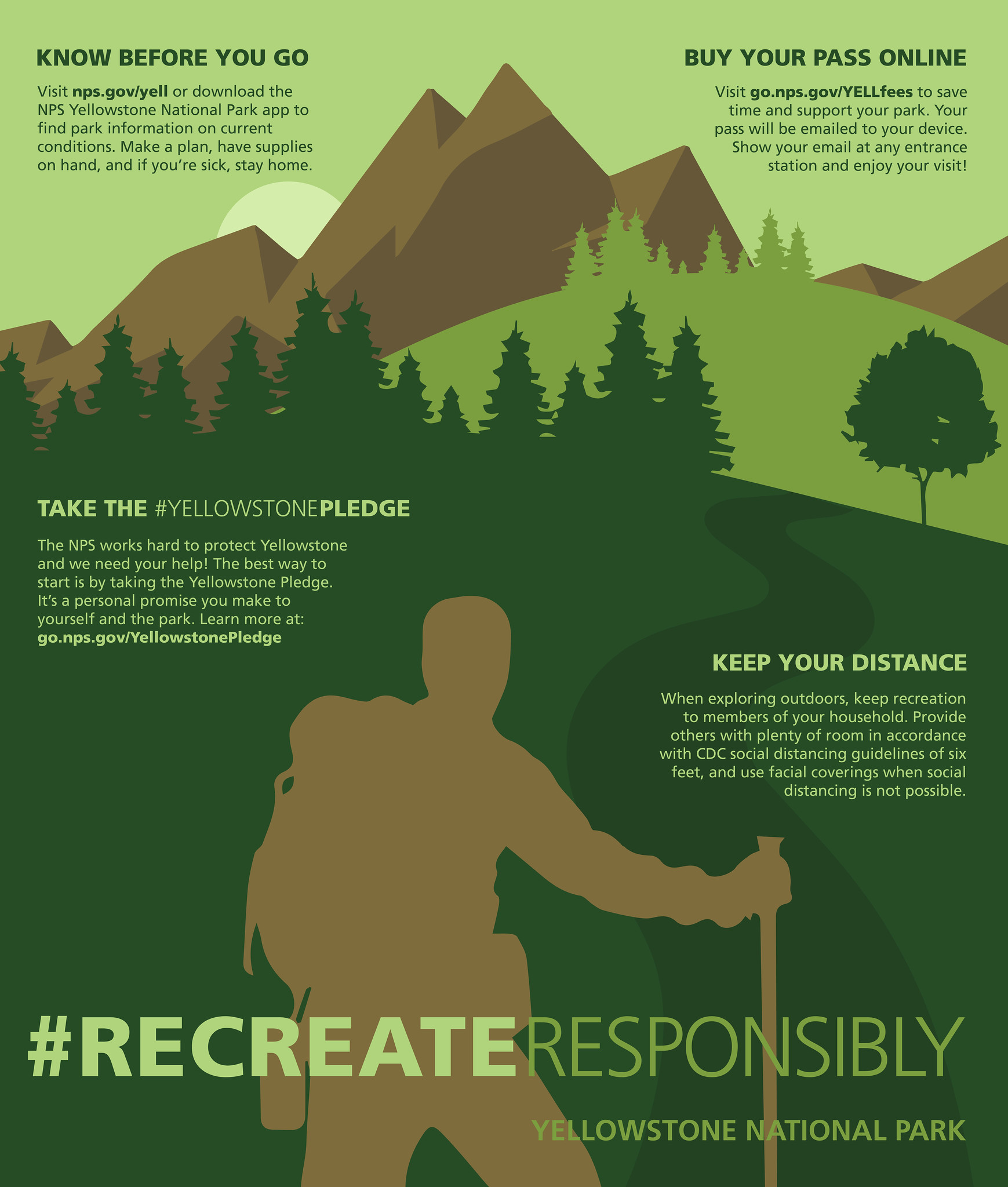 graphic poster with text with tips on how to recreate responsibly