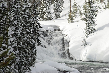 Photo of Lewis River Falls in winter