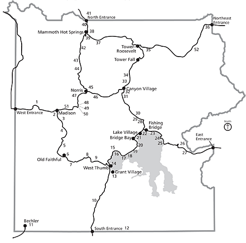 Detailed map of picnic areas around the park.