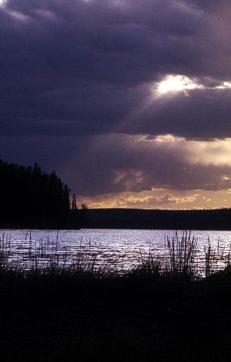 Shoshone Lake as seen at sunset
