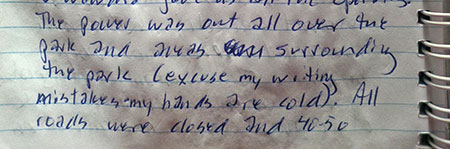 Handwritten text from the Glacier Point Hut visitors log.