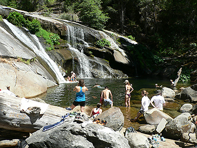 Cooling off during the heat of summer (at Carlon Falls)