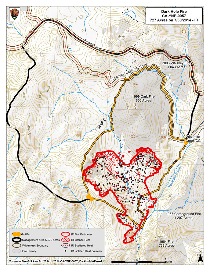 Dark Hole fire conditions map