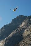 Park contract helicopter at work on a rescue