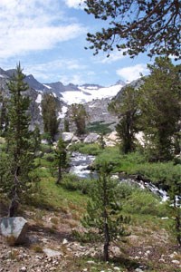 Headwaters of Lyell Fork of the Tuolumne River.