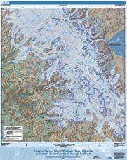 Map showing glacial extent in the Yosemite region during the Tioga Glaciation