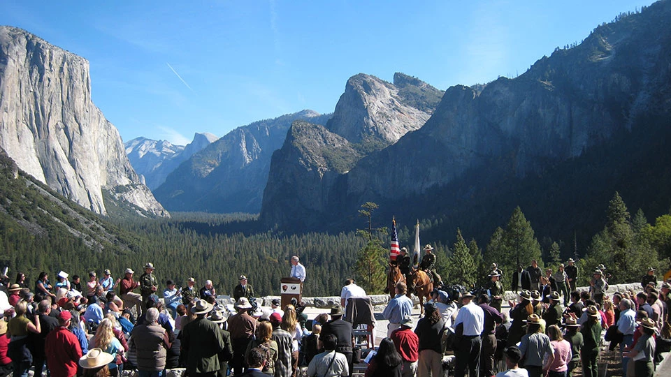 Group gathered for Tunnel View dedication in 2008 Group gathered for Tunnel View dedication in 2008
