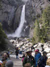 People watching Lower Yosemite Fall