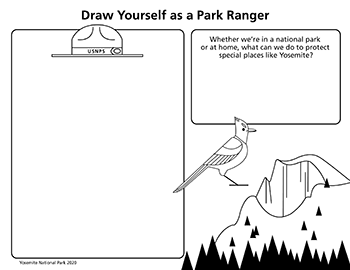 Drawing activity to draw yourself as a ranger