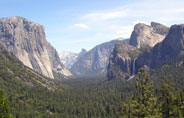 El Capitan on left, Bridalveil Fall on right El Capitan on left, Bridalveil Fall on right