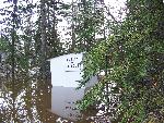 Image of flooded outhouse
