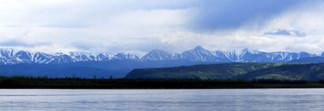 Mountains of the Upper Charley rise above the Yukon River