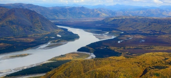 Aerial view of the Yukon River
