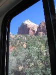Riding up Zion Canyon