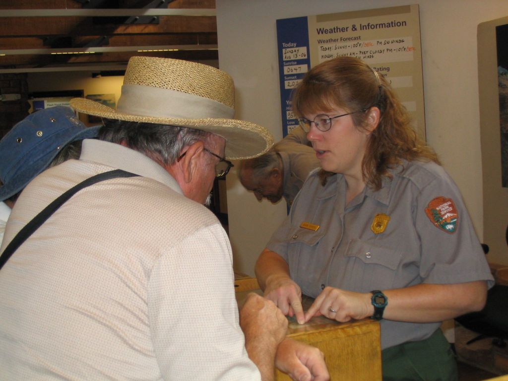 Rangers are available to answer questions at the Zion Canyon Visitor Center
