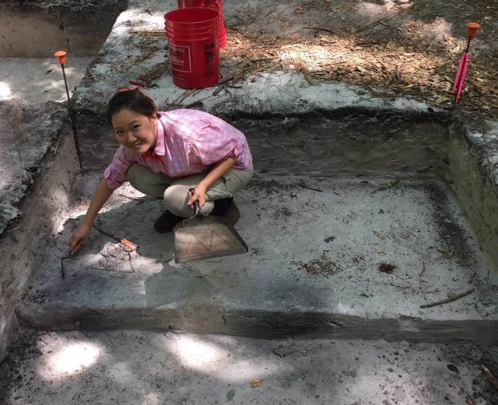 A college student VIP exposing a feature at Byrd Hammock