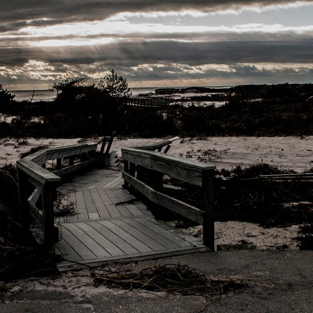 Boardwalk after a storm