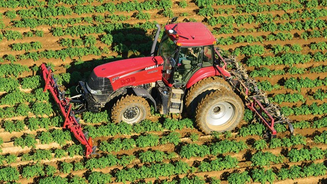 Tractor in a field